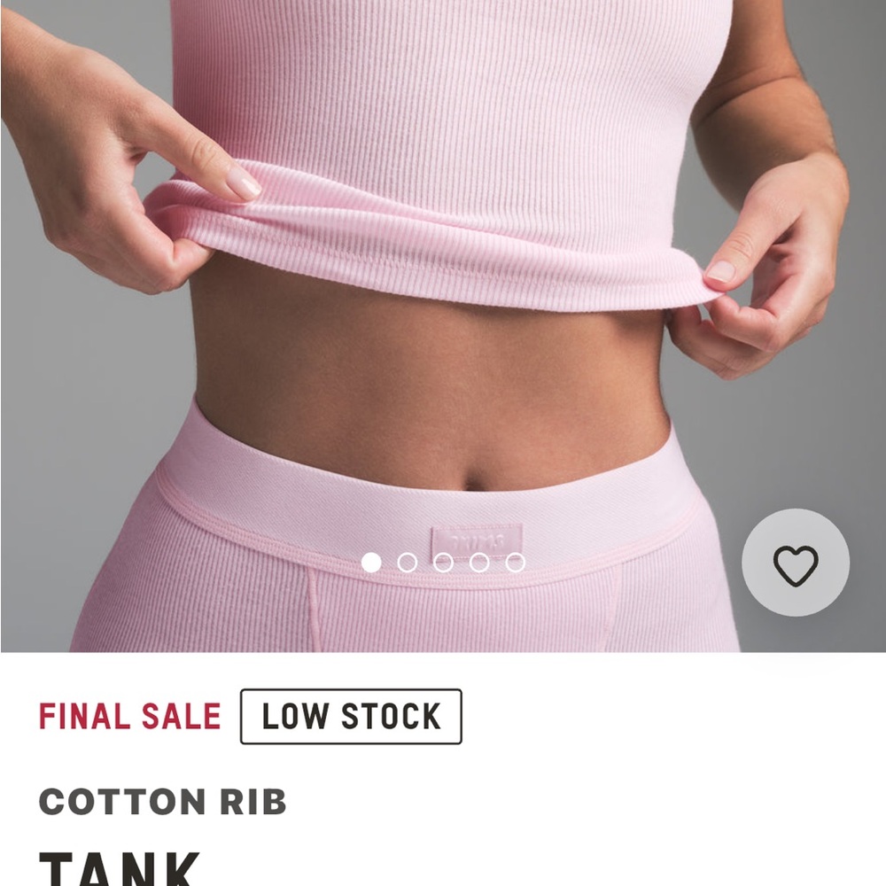 Pink Ribbed Tank Top